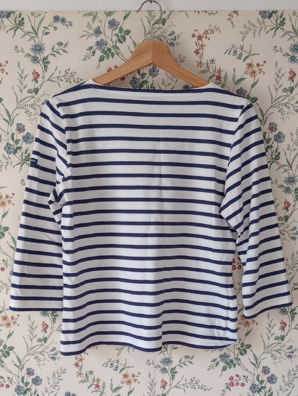 Saint James Meridien Striped Cotton Boat Neck Top Navy White Made in France S - Picture 10 of 14